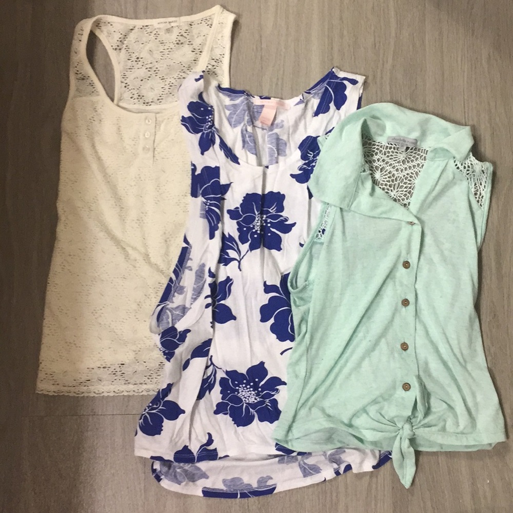 Three Tank Tops - Charlotte Russe, VS &Active Bas.